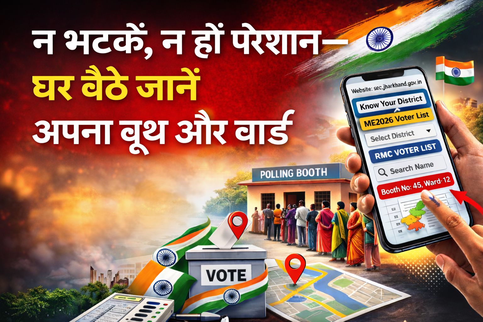 न भटकें, न हों परेशान – घर बैठे जानें अपना बूथ और वार्ड