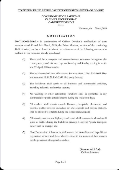 Pakistan smart lockdown