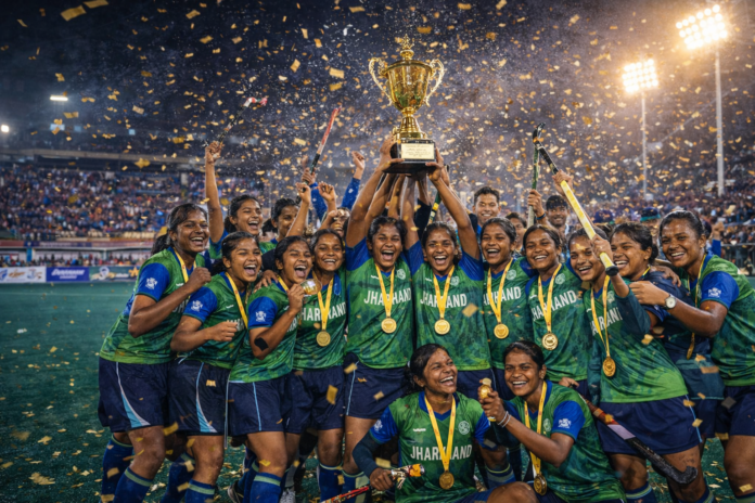 Jharkhand girls hockey team win