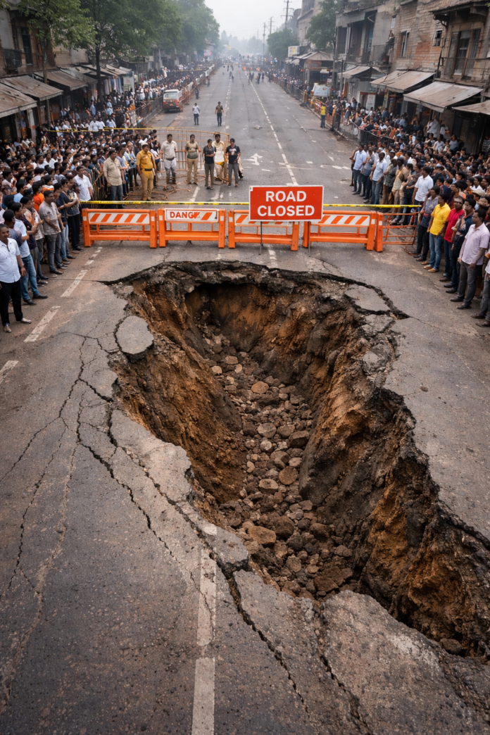 Kendua main road Dhanbad blocked