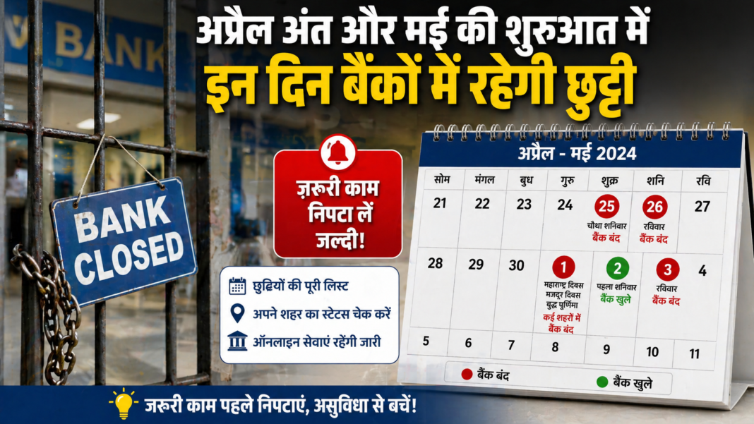 India Bank Holiday List April May