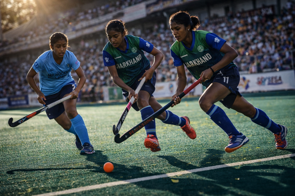 Jharkhand girls hockey team win