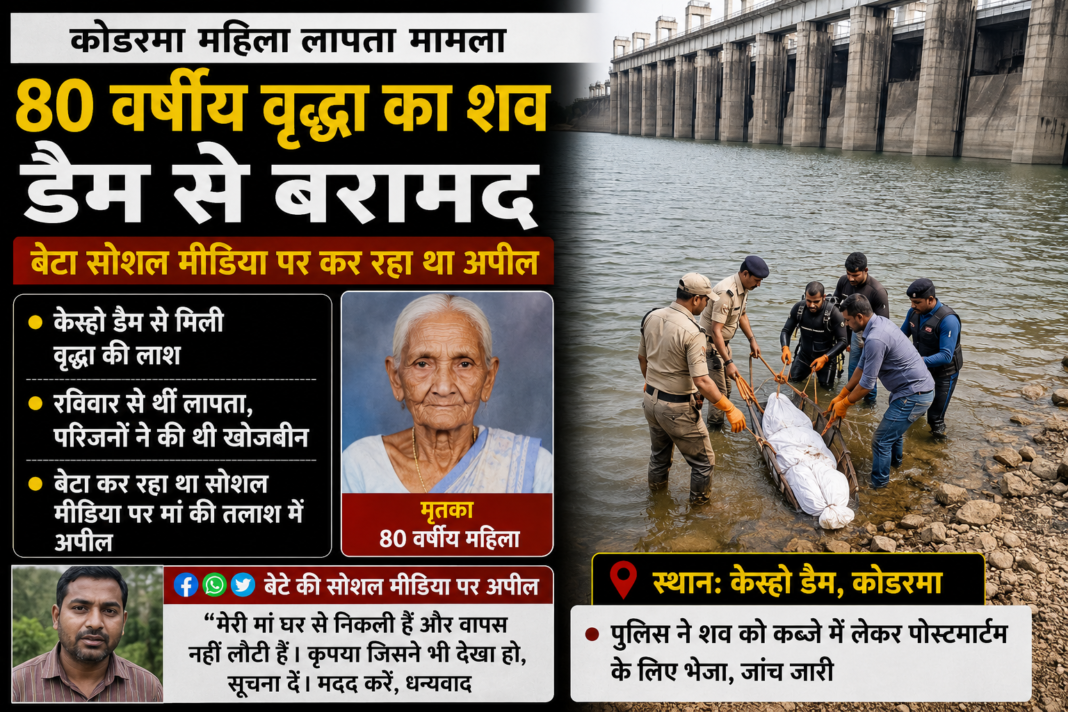Koderma Woman Missing Body Found Kesho Dam
