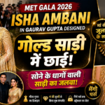 Met Gala 2026 Isha Ambani in Gaurav Gupta Designed Gold Saree