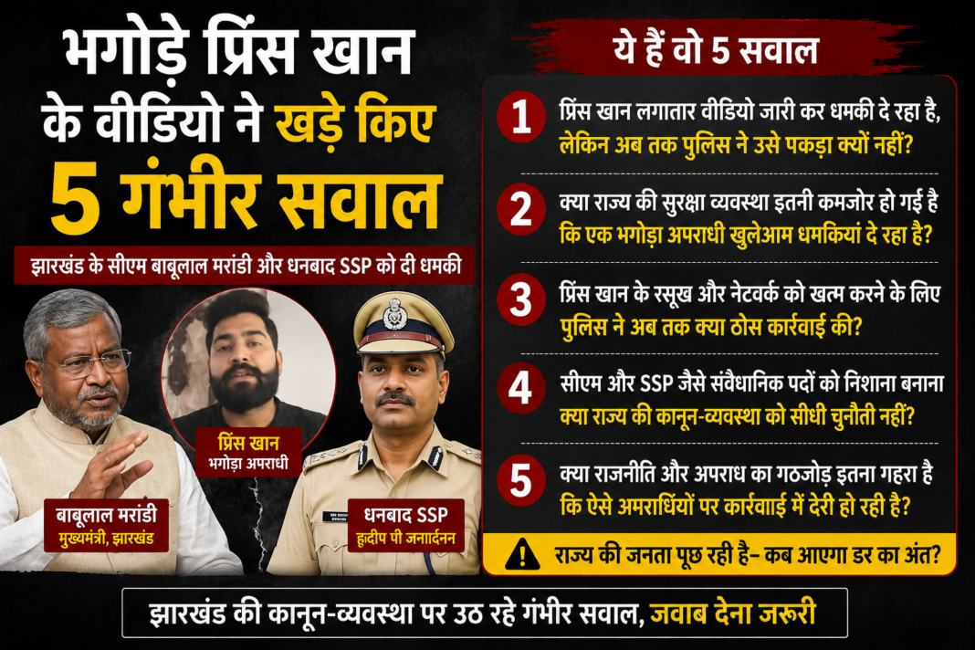 Jharkhand CM Babula Marandi Dhanbad SSP Threat
