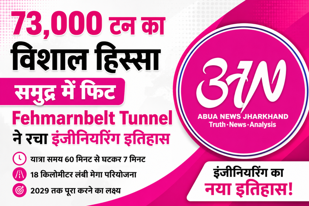 73,000 टन का विशाल हिस्सा समुद्र में फिट, Fehmarnbelt Tunnel ने रचा इंजीनियरिंग इतिहास 73,000 टन का विशाल हिस्सा समुद्र में फिट, Fehmarnbelt Tunnel ने रचा इंजीनियरिंग इतिहास