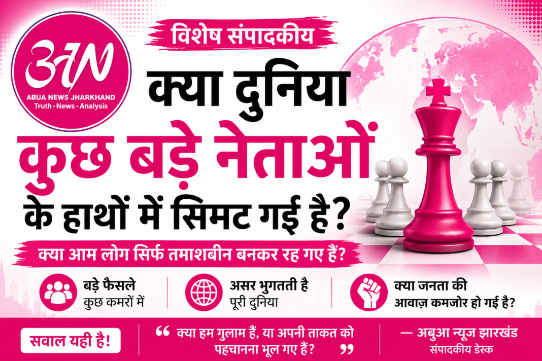 क्या दुनिया कुछ बड़े नेताओं के हाथों में सिमट गई है? क्या आम लोग सिर्फ तमाशबीन बनकर रह गए हैं? क्या दुनिया कुछ बड़े नेताओं के हाथों में सिमट गई है? क्या आम लोग सिर्फ तमाशबीन बनकर रह गए हैं?