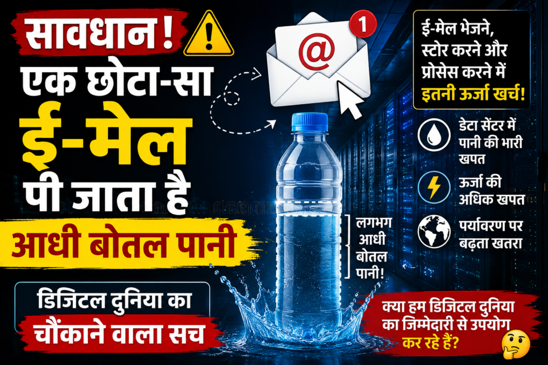 एक छोटा-सा ई-मेल पी जाता है आधी बोतल पानी, डिजिटल दुनिया का चौंकाने वाला सच एक छोटा-सा ई-मेल पी जाता है आधी बोतल पानी, डिजिटल दुनिया का चौंकाने वाला सच