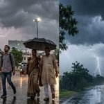 Dark storm clouds over Jharkhand with heavy rain and lightning forecast in Ranchi and other districts from October 27 to 30, 2026.