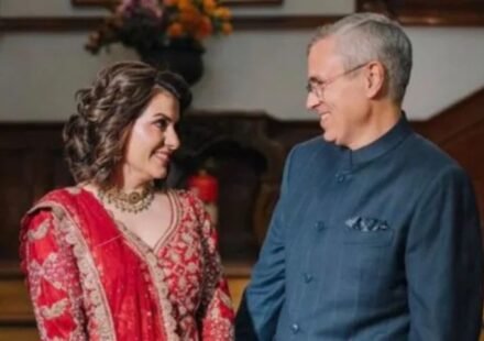 Jammu and Kashmir Chief Minister Omar Abdullah and journalist Nidhi Razdan in wedding announcement photographs shared on social media.Omar Abdullah Nidhi Razdan Wedding