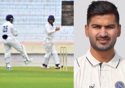 Jharkhand vs Delhi Ranji Trophy match at JSCA International Stadium Ranchi featuring Virat Singh and Kumar Devrat.