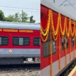 Santragachi-Khati Pura Express train at Ranchi railway station during its inaugural service to Rajasthan.Santragachi Khati Pura Express