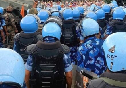 Rapid Action Force personnel deployed in Arunachal Pradesh following reports of violence over the proposed Siang hydropower project.Arunachal Pradesh Violence