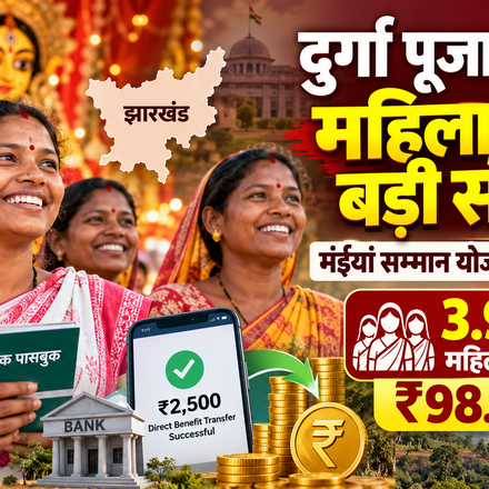 दुर्गा पूजा से पहले रांची की 3.93 लाख महिलाओं को बड़ी सौगात, मंईयां सम्मान योजना के तहत खातों में पहुंचे 98.49 करोड़ रुपये